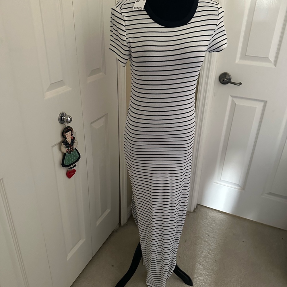 BDG Black and White Sheath Maxi Dress